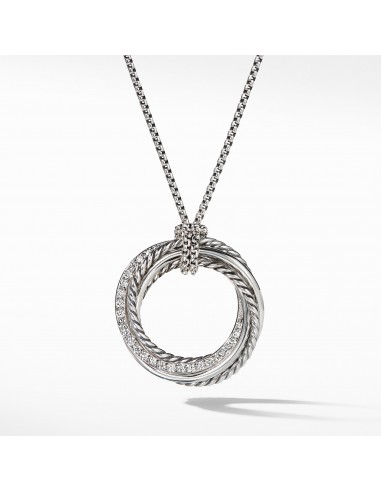 David Yurman Crossover Pendant Necklace with Diamonds à prix réduit toute l'année