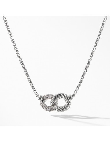 David Yurman Belmont Double Link Necklace with Diamonds Comparez plus de prix