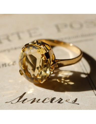 Bague ancienne or 18 carats citrine acheter en ligne