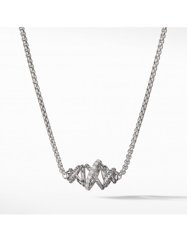 David Yurman Crossover Single Station Necklace with Diamonds sur le site 