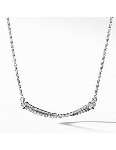 David Yurman Crossover Bar Necklace with Diamonds chez Cornerstreet bien 