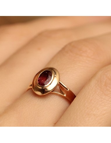 Bague ancienne pierre rouge grenat pas cher chine