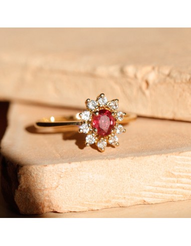 Bague marguerite rubis diamants sélection de produits