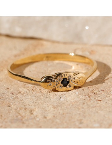 Bague mini fleur saphir pas cher