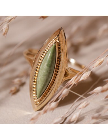 Bague navette or jaune et jade shop