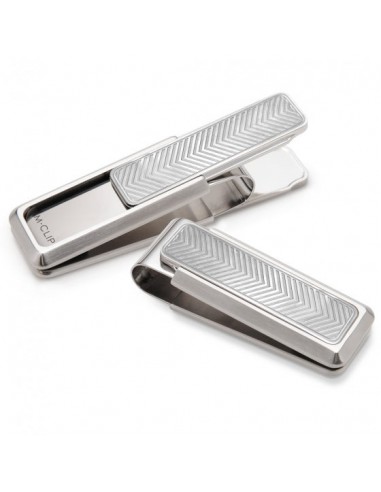 Stainless Brushed With Etched Chevron Money Clip by M-Clip vente chaude votre 