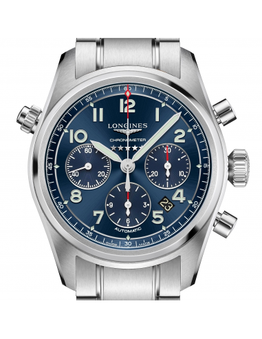 Longines Spirit 42MM Automatic Chronometer Chronograph Watch L38204936 rembourrage situé sous