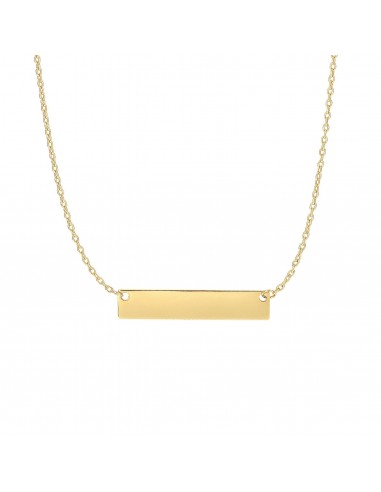 14K Gold Small Bar Necklace pas cher chine