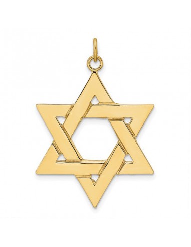 14k Yellow Gold 36MM Star of David Charm Les magasins à Paris