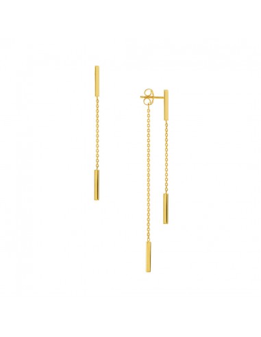 14k Gold Double Dangle Chain Earrings d'Europe débarque