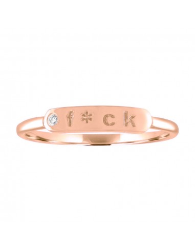 My Story 14k Gold "F*ck" Skinny Signet Ring Le MVP de beaucoup