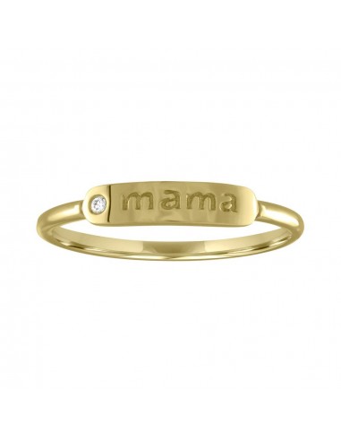 My Story 14k Gold "Mama" Skinny Signet Ring à prix réduit toute l'année