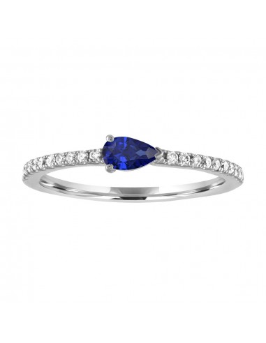 My Story 14k White Gold "The Layla" Sapphire Ring français