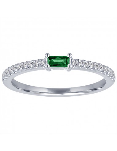 My Story "The Julia" Baguette Emerald Diamond Ring livraison gratuite