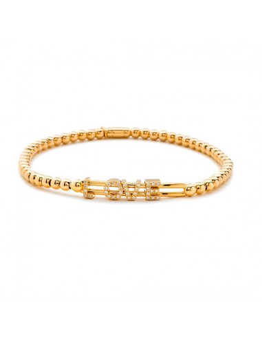 Hulchi Belluni 18K Yellow Gold "Love" Stretch Bead Bracelet 2 - 3 jours ouvrés.