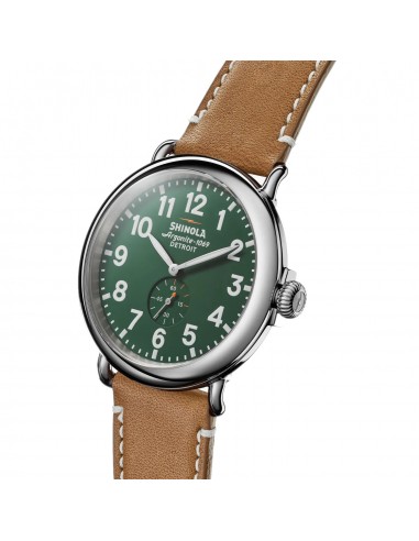 Shinola 47MM Runwell Green Dial Maple Leather Unisex Watch S0110000038 suggérées chez