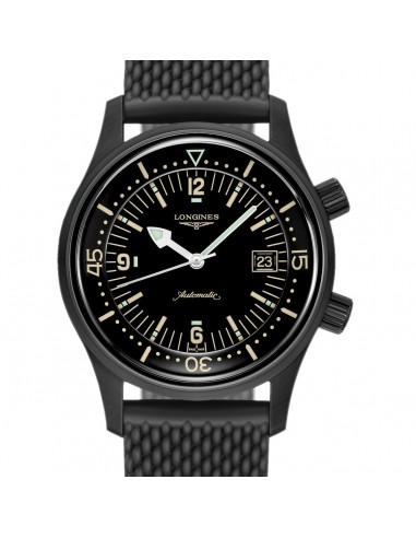 Longines Legend Diver 42MM Automatic Black PVD Coated Case Watch L37742509 vente chaude votre 