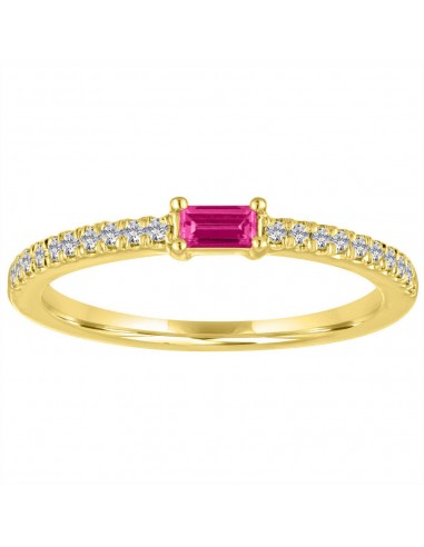 My Story "The Julia" Baguette Ruby Diamond Ring Voir les baskets