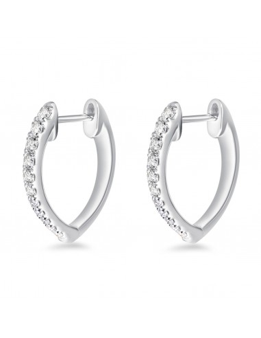 Memoire 18k White Gold Imperial Diamond Hoop Earrings de votre