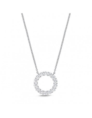 Memoire 18k White Gold Diamond Circle Necklace 2023