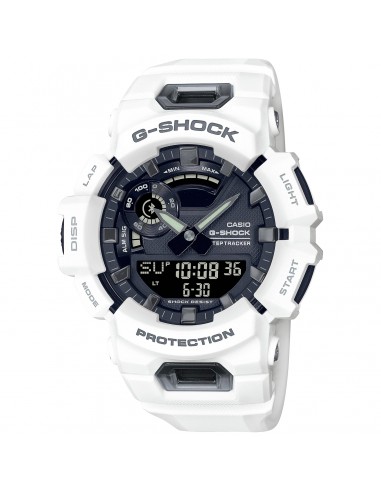 Casio G-Shock White Black StepTracker Analog-Digital Watch GBA900-7A les ligaments