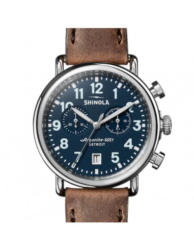 Shinola 41MM Runwell Two-Eye Chronograph Blue Dial Watch S0120194490 en ligne