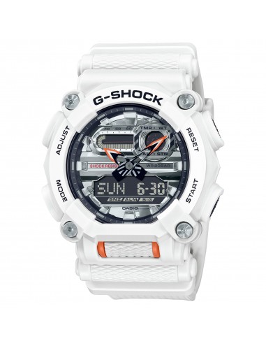 Casio G-Shock GA900AS-7A Astro World Space Watch White Orange Silver Metallic une grave pollution 