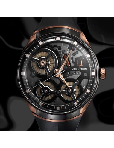 Accutron DNA Electrostatic Open Face Rose Gold Black Dial Watch 2ES8A002 Découvrez la collection