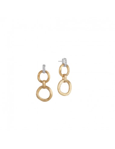 Marco Bicego Jaipur Collection 18K Yellow Gold Double Drop Earrings with Diamonds OB1759 B YW ouvre sa boutique