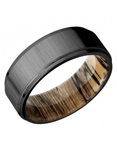 Lashbrook 7MM Zirconium Wedding Band with a Spalted Tamarind Sleeve livraison et retour toujours gratuits