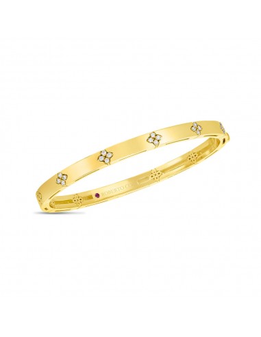 Roberto Coin 18k Yellow Gold Verona Narrow Diamond Bangle 8882970AYBAX Découvrez la collection