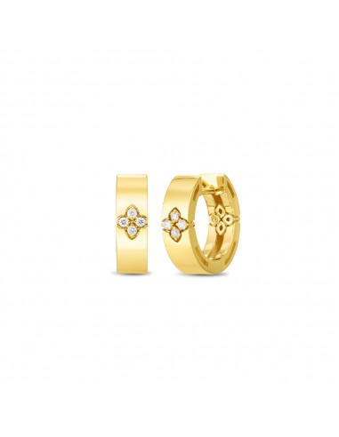 Roberto Coin 18k Yellow Gold Verona Small Diamond Hoop Earrings 8882970AYERX hantent personnes