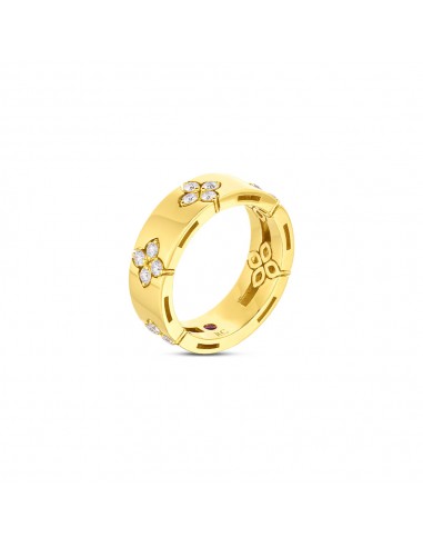 Roberto Coin 18k Yellow Gold Medium Width Verona Diamond Band 8882968AY65X Paris Déstockage Promo