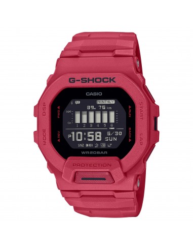 CASIO G-Shock GBD200RD-4 Burning Red Watch Power Trainer Square pas cher 