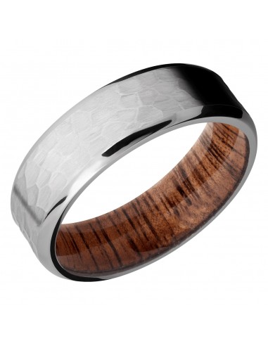 Lashbrook 7MM Titanium Wedding Band with Hardwood Sleeve 50-70% off 