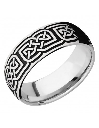 Lashbrook 8MM Cobalt Chrome Wedding Band with a Celtic Design en ligne