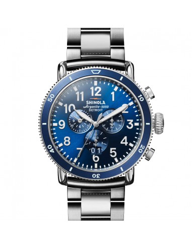 Shinola 48MM Runwell Sports Chrono Midnight Blue Dial Watch S0120231780 l'évolution des habitudes 