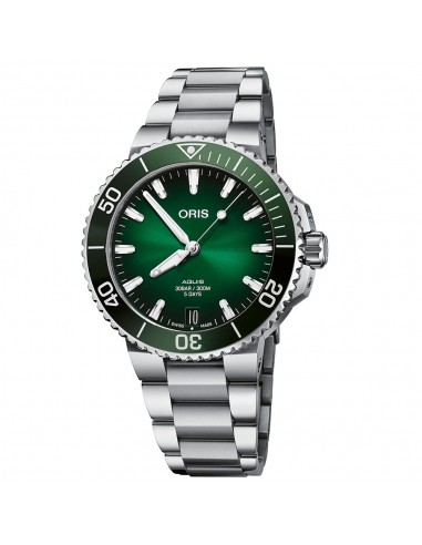 Oris Aquis Date Calibre 400 41.5MM Green Dial and Bezel Watch 01 400 7769 4157-07 8 22 09PEB Economisez 