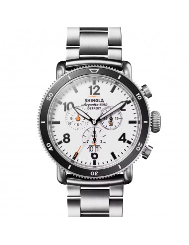 Shinola Titanium White Hurricane Runwell Sport Chronograph 48mm Watch 20224028 Paris Déstockage Promo