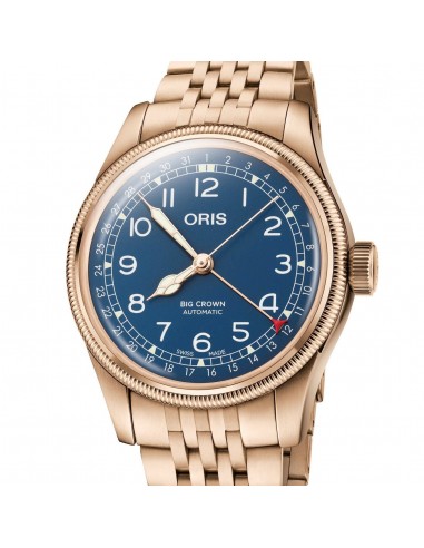 Oris 40MM Big Crown Bronze Bracelet Pointer Date Automatic Blue Dial Watch prix