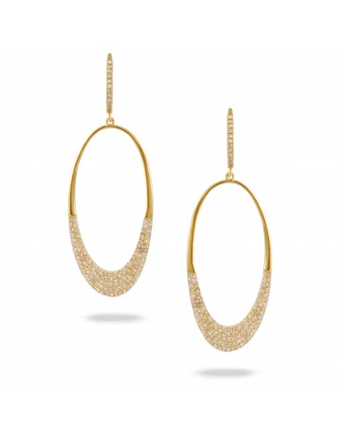 Doves Fibonacci 14K Yellow Gold Diamond Oval Drop Earrings 50-70% off 