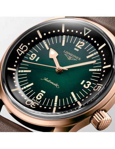 Longines Legend Diver 42MM Automatic Green Bronze Case Nato Watch L37741502 Amélioration de cerveau avec