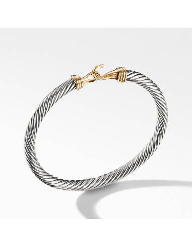 David Yurman Buckle Cable Bracelet with Gold 5MM Jusqu'à 80% De Réduction