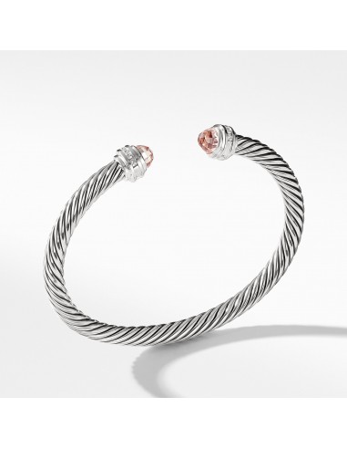 David Yurman 5MM Cable Bracelet with Morganite and Diamonds une grave pollution 