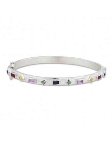 Lika Behar "Prismic" Bracelet Silver with Multicolor Sapphires PZ-B-111-SILSA-9 france