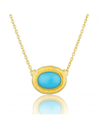 Pre-owned Lika Behar 24k Gold "Sloane" Sleeping Beauty Turquoise Necklace SLO-N-201-GTQ online