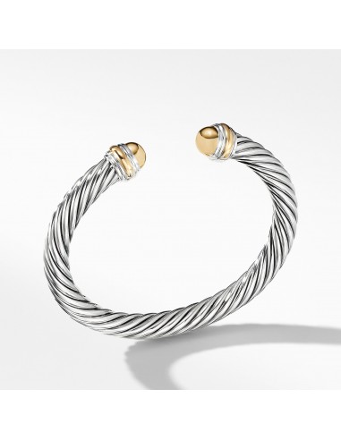 David Yurman 7MM Cable Bracelet with 14K Gold Amélioration de cerveau avec