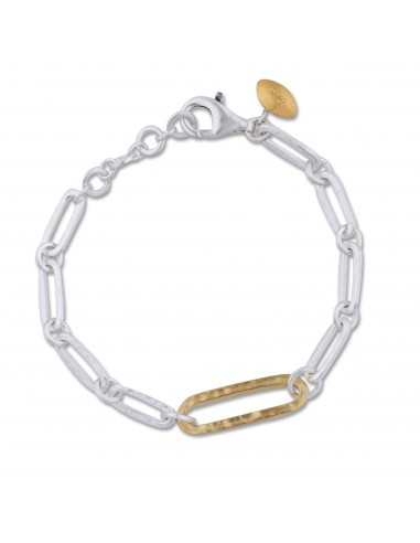 Lika Behar "Chill-Link" Bracelet Sterling Silver & 22K Gold Toggle 8" CHL22-B-102-SILG-10 Livraison rapide