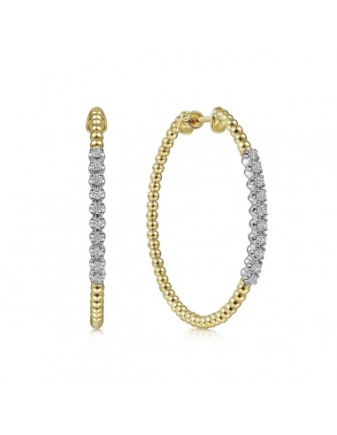 Gabriel 14K Yellow Gold 40mm Bujukan Diamond Classic Hoop Earrings 50% de réduction en Octobre 2024