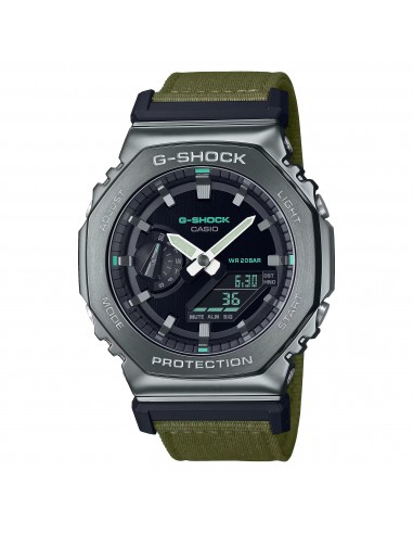 Casio G-Shock Metal Bezel CasiOak GM2100CB-3A GM2100 Ultility Watch Green Canvas les muscles